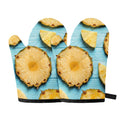 Sliced Pineapple Print Oven Mitts