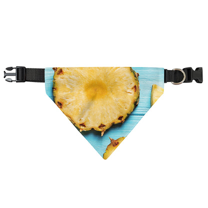 Sliced Pineapple Print Over The Collar Dog Bandana