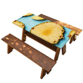 Sliced Pineapple Print Picnic Table Cover