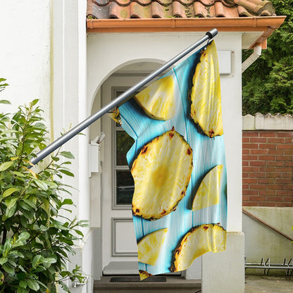 Sliced Pineapple Print Polyester Flag