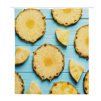 Sliced Pineapple Print Polyester Shower Curtain