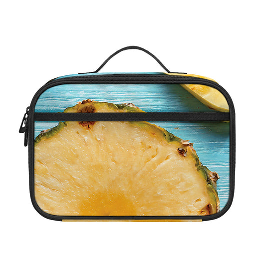Sliced Pineapple Print Portable Lunch Bag
