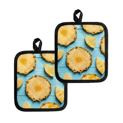 Sliced Pineapple Print Pot Holders