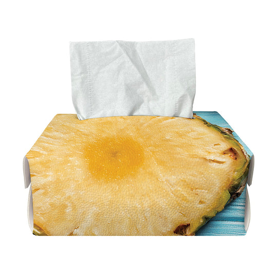 Sliced Pineapple Print Rectangle Tissue Box Cover
