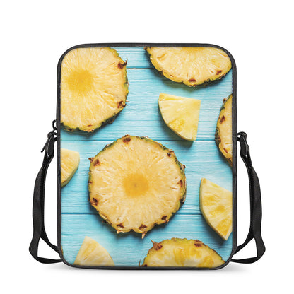 Sliced Pineapple Print Rectangular Crossbody Bag