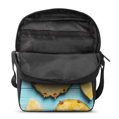 Sliced Pineapple Print Rectangular Crossbody Bag
