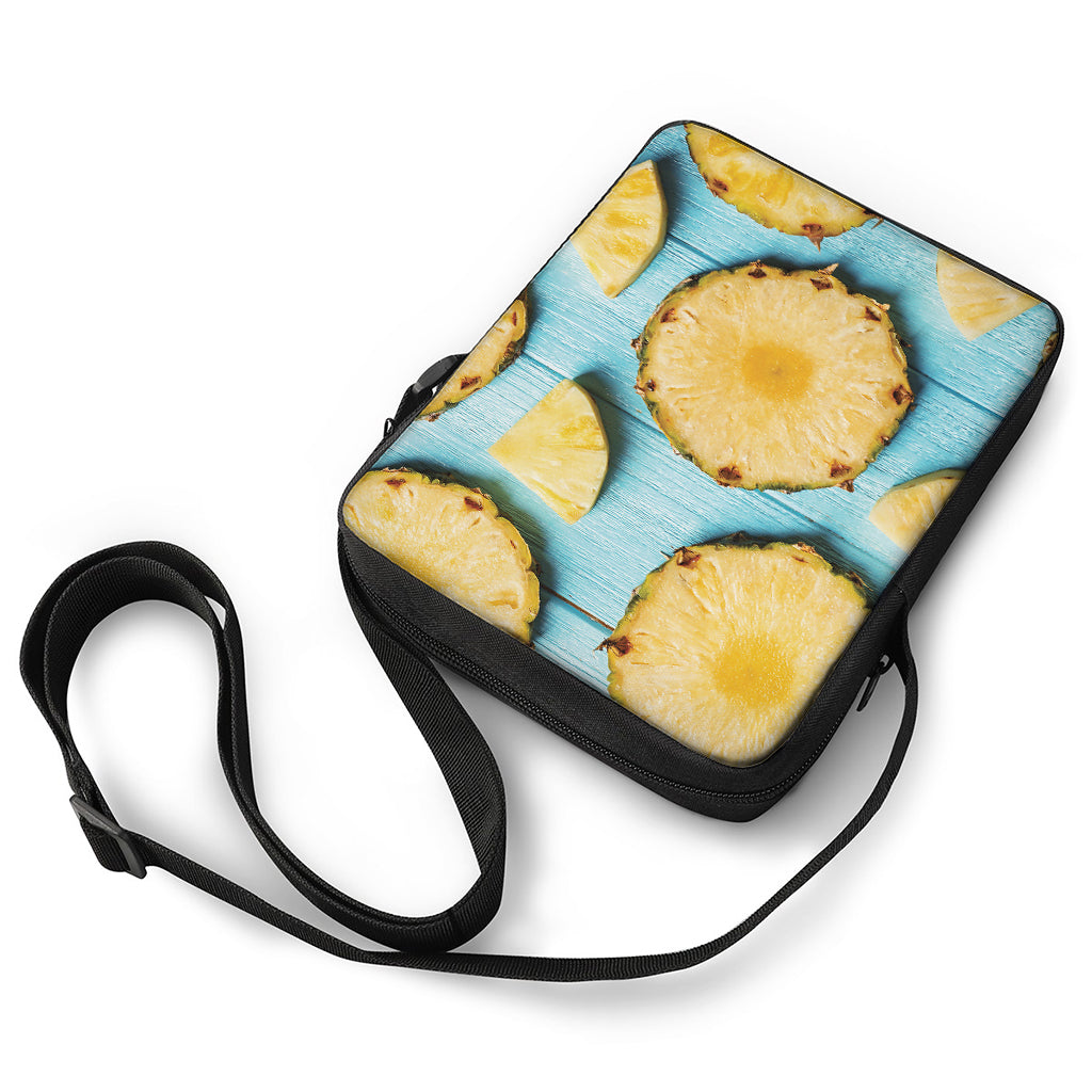 Sliced Pineapple Print Rectangular Crossbody Bag