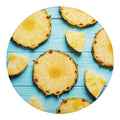 Sliced Pineapple Print Round Blanket