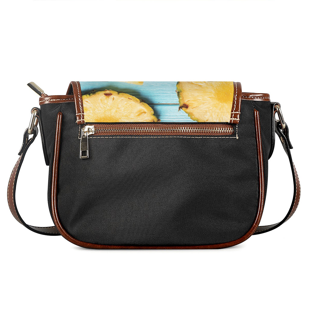Sliced Pineapple Print Saddle Bag