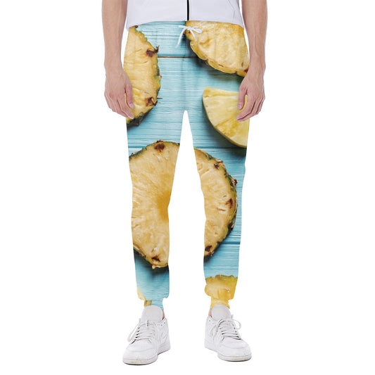 Sliced Pineapple Print Scuba Joggers