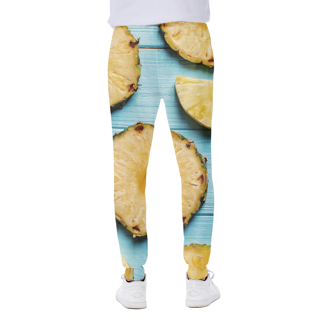 Sliced Pineapple Print Scuba Joggers