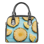 Sliced Pineapple Print Shoulder Handbag