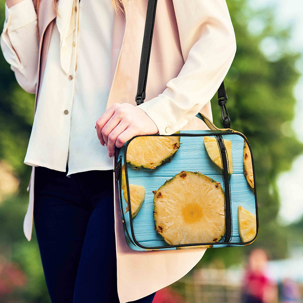 Sliced Pineapple Print Shoulder Strap Bible Bag