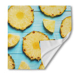 Sliced Pineapple Print Silk Bandana