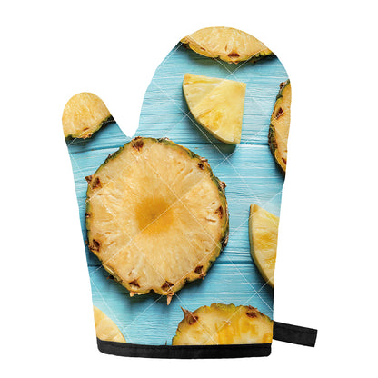 Sliced Pineapple Print Single Oven Mitt