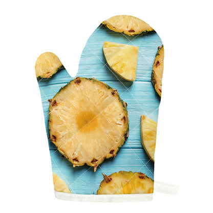 Sliced Pineapple Print Single Oven Mitt