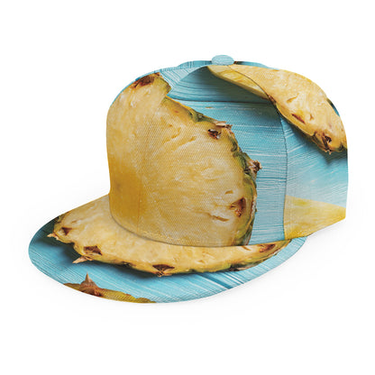 Sliced Pineapple Print Snapback Cap