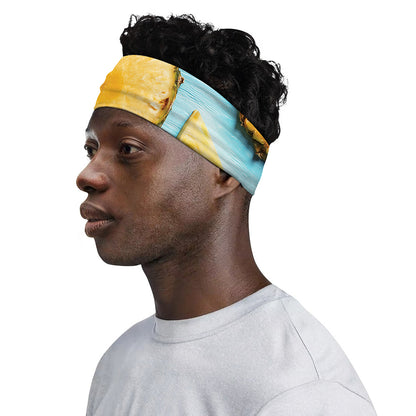 Sliced Pineapple Print Sports Headband
