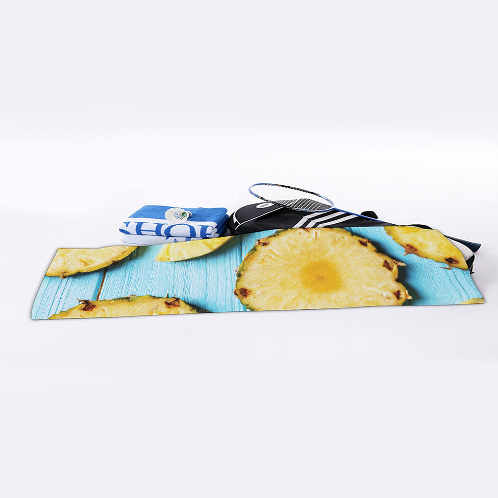 Sliced Pineapple Print Sports Towel