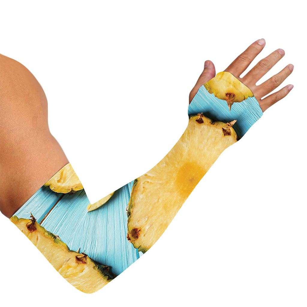 Sliced Pineapple Print Sun Protection Arm Sleeves