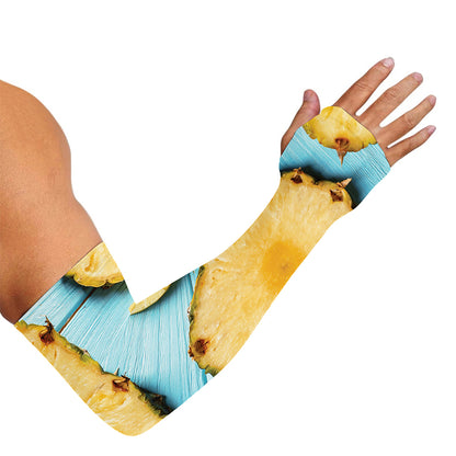 Sliced Pineapple Print Sun Protection Arm Sleeves