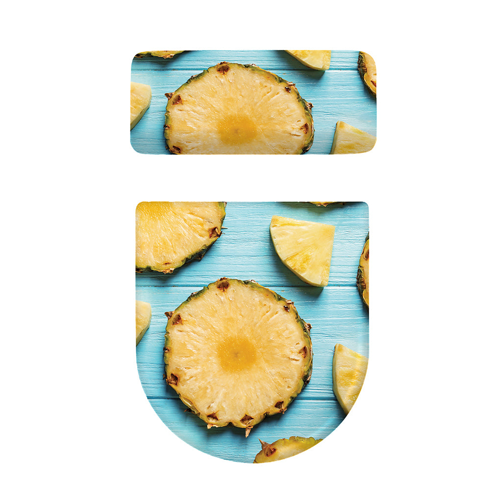 Sliced Pineapple Print Toilet Lid And Tank Cover Set