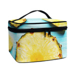 Sliced Pineapple Print Travel Makeup Bag