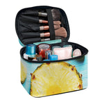 Sliced Pineapple Print Travel Makeup Bag