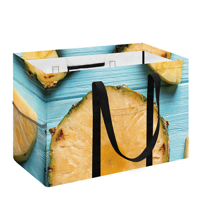 Sliced Pineapple Print Utility Tote Bag
