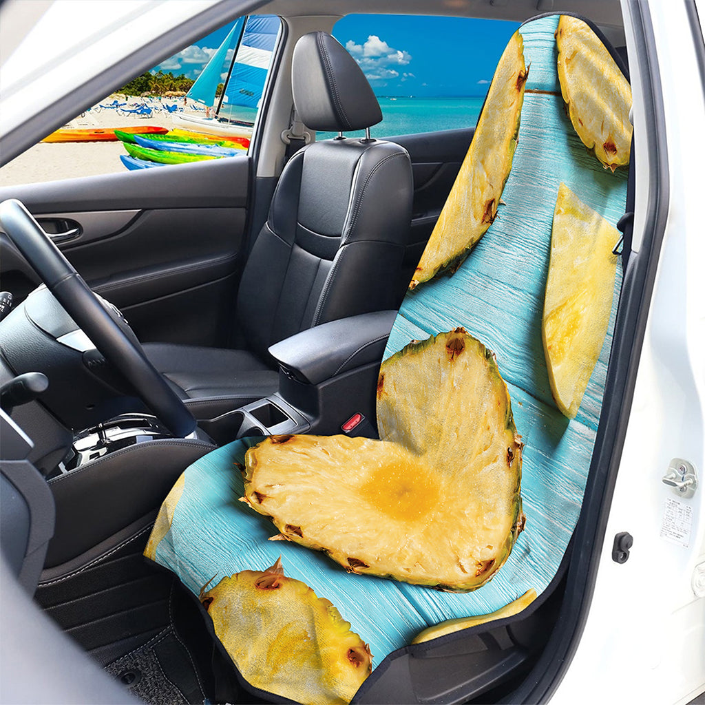 Sliced Pineapple Print Waterproof Car Seat Cover