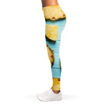 Sliced Pineapple Print Women's Leggings
