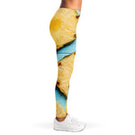 Sliced Pineapple Print Women's Leggings