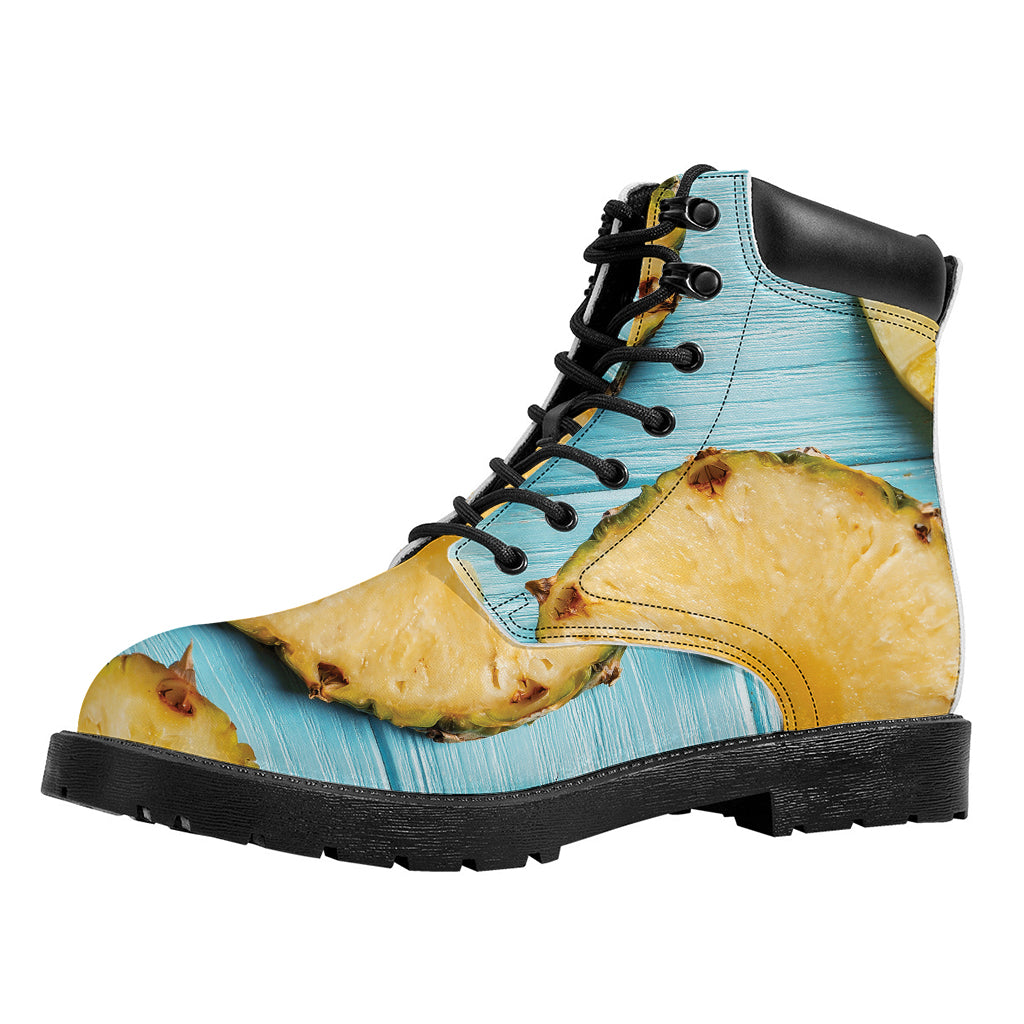 Sliced Pineapple Print Work Boots