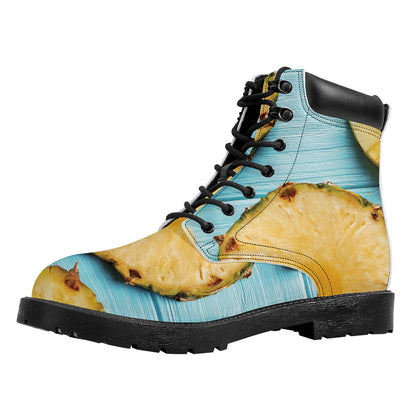 Sliced Pineapple Print Work Boots