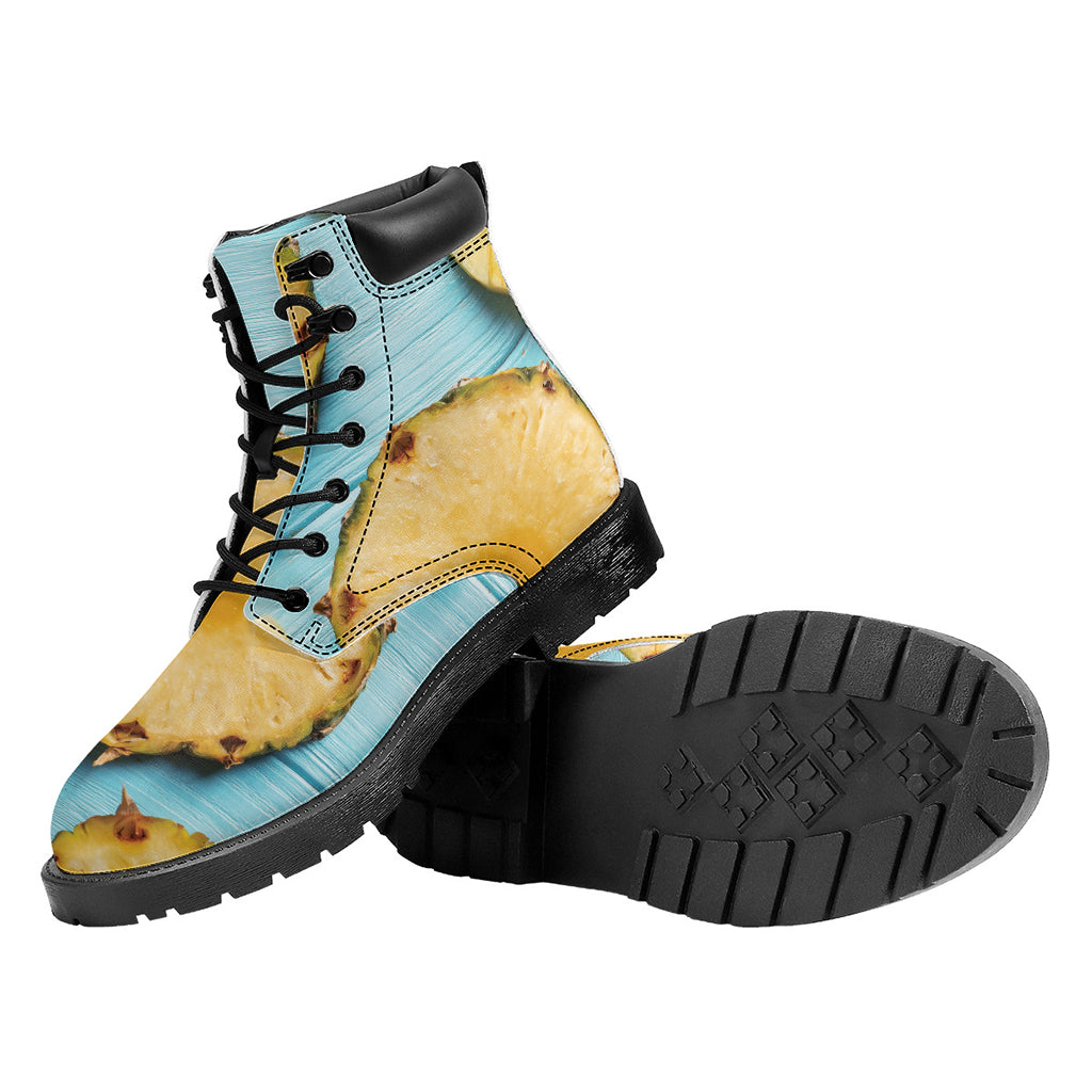 Sliced Pineapple Print Work Boots