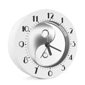 Sliver And White Yin Yang Print Alarm Clock