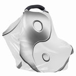 Sliver And White Yin Yang Print Baby Seat Cover