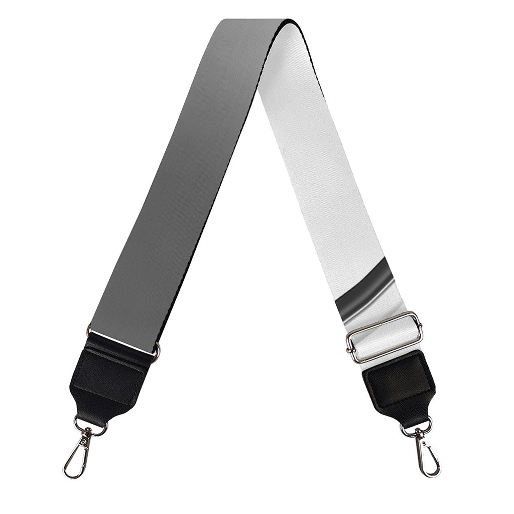 Sliver And White Yin Yang Print Bag Strap