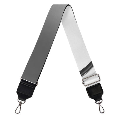 Sliver And White Yin Yang Print Bag Strap