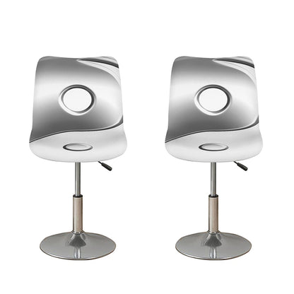Sliver And White Yin Yang Print Bar Stool Covers