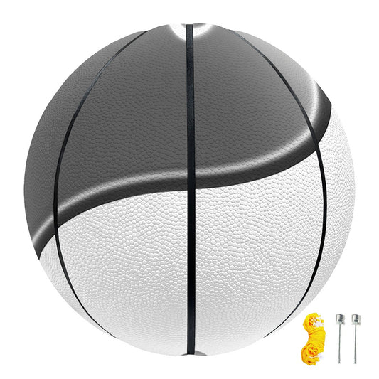 Sliver And White Yin Yang Print Basketball
