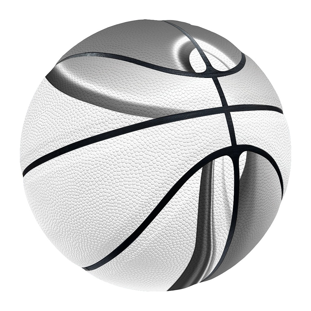Sliver And White Yin Yang Print Basketball