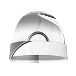 Sliver And White Yin Yang Print Beanie