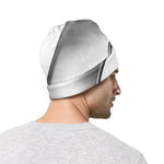 Sliver And White Yin Yang Print Beanie