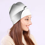 Sliver And White Yin Yang Print Beanie