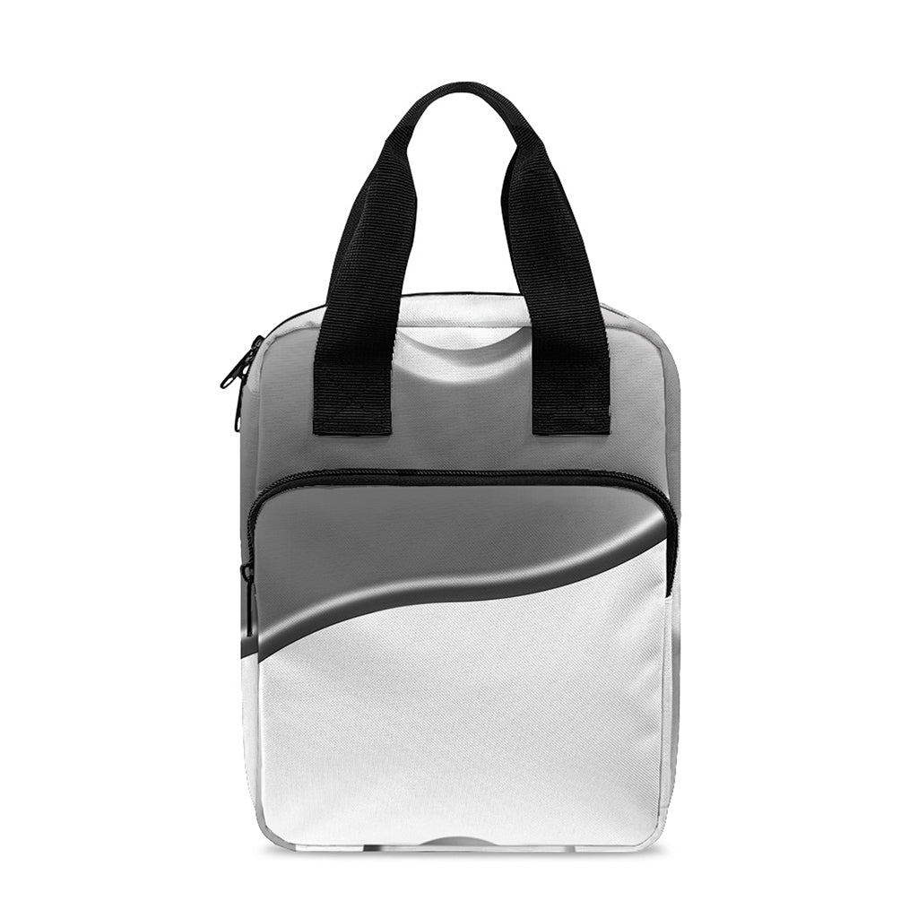 Sliver And White Yin Yang Print Bible Tote Bag