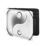 Sliver And White Yin Yang Print Bifold Wallet