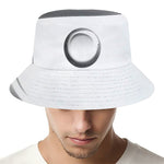 Sliver And White Yin Yang Print Bucket Hat