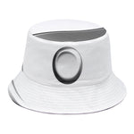 Sliver And White Yin Yang Print Bucket Hat