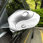 Sliver And White Yin Yang Print Car Side Mirror Covers